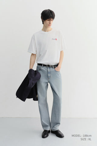 UNISEX MARINE LOGO T-SHIRT OFF WHITE