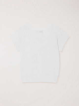 SUMMER LINEN V-NECK KNIT IVORY