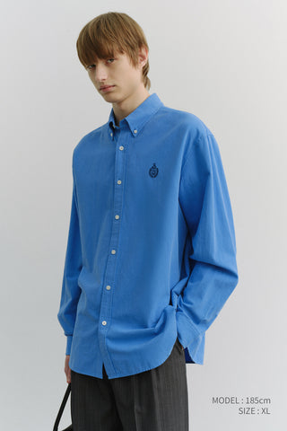 UNISEX CLASSIC BOYFRIEND SHIRT CERULEAN BLUE