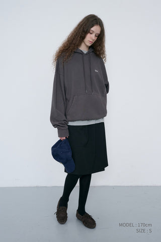 UNISEX GARMENT DYED HOODIE BLACK