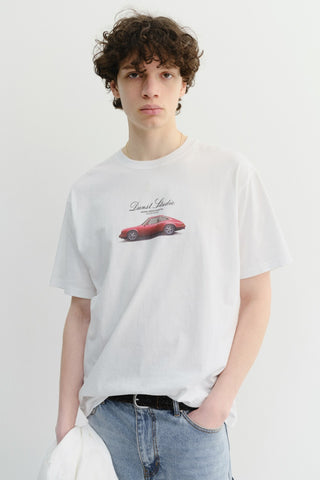 UNISEX SUMMER HOLIDAY CAR T-SHIRT OFF WHITE