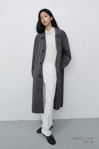 UNISEX REFINED MAC COAT ASH GREY