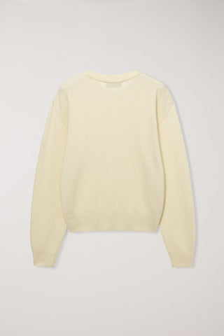 UNISEX BUTTONED CREWNECK SWEATER BUTTER