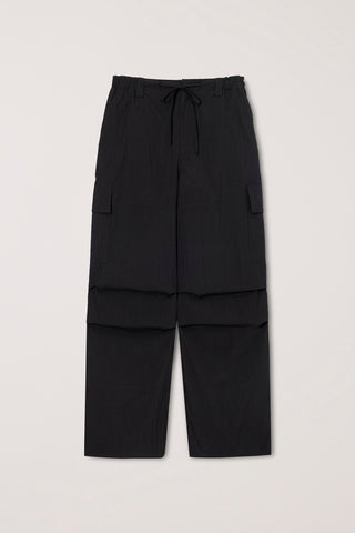 UTILITY PARACHUTE PANTS BLACK