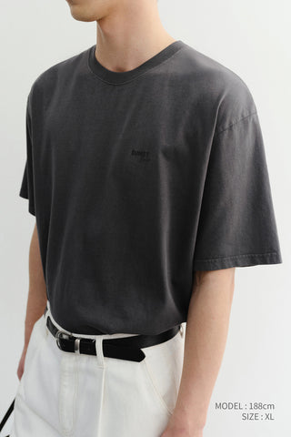 UNISEX GARMENT DYED T-SHIRT CHARCOAL GREY