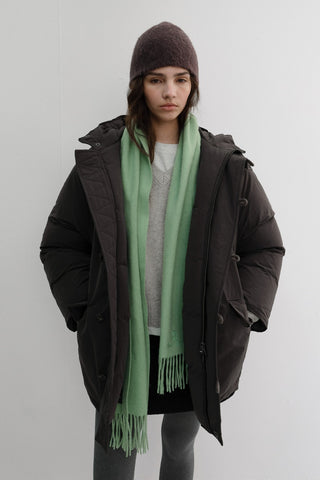UNISEX GOOSE DOWN PARKA JACKET MUSHROOM