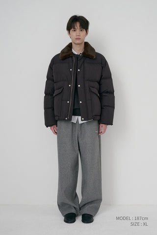 UNISEX JERSEY WIDE PANTS MELANGE GREY