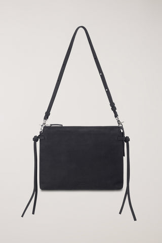 2-WAY SOFT TOUCH SUEDE BAG BLACK