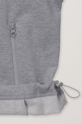 UNISEX RELAXED HALF ZIP-UP SWEATSHIRT MELANGE GREY