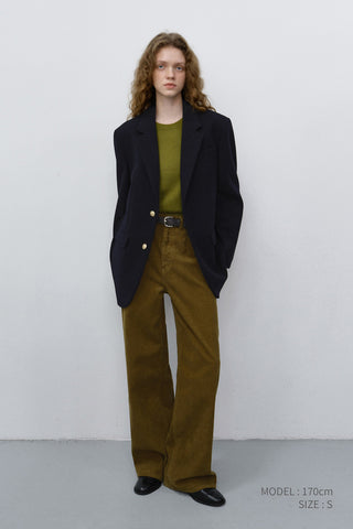 HALF SLEEVE KNIT TOP OLIVE GREEN