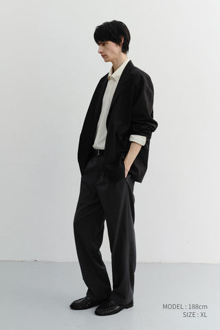 UNISEX CLASSIC STRIPED BD OVERSHIRT BEIGE
