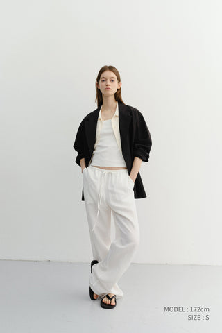 SUMMER STRING PANTS IVORY