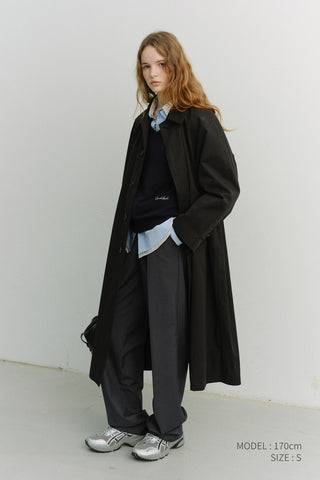 UNISEX REFINED MAC COAT BLACK