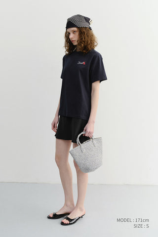 UNISEX MARINE LOGO T-SHIRT FRENCH NAVY