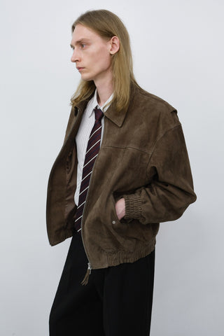 UNISEX REFINED SUEDE BLOUSON TAUPE SUEDE