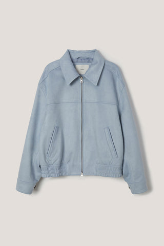 UNISEX ALTER-SUEDE COLLARED BLOUSON SOFT BLUE