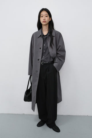 UNISEX REFINED MAC COAT ASH GREY