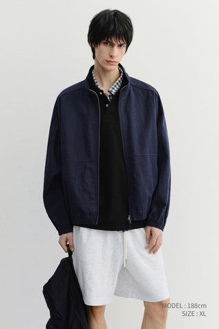 UNISEX SUMMER HARRINGTON JACKET NAVY