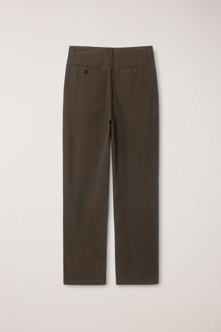 STRAIGHT CHINO SLACKS BROWN
