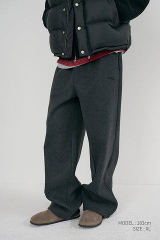 UNISEX JERSEY WIDE PANTS CHARCOAL GREY