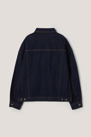UNISEX DENIM TRUCKER JACKET INDIGO NAVY