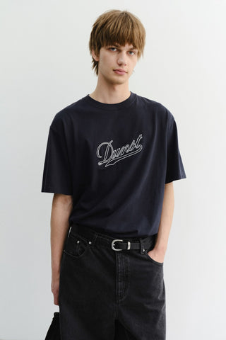 UNISEX CHAIN LOGO T-SHIRT NAVY