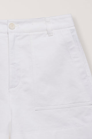 COTTON SAFARI SHORTS WHITE