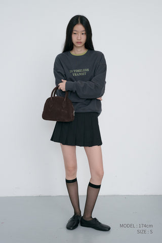 UNISEX SLOGAN SWEATSHIRT CHARCOAL GREY
