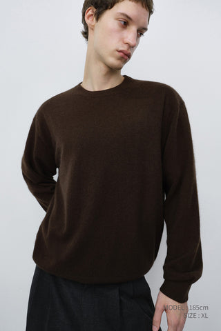 UNISEX ESSENTIAL CREWNECK SWEATER BROWN