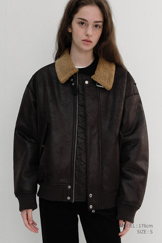 UNISEX VOLUME AVIATOR BLOUSON BLACK