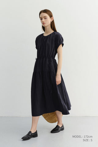 HALF SLEEVE DRESS DEEP NAVY