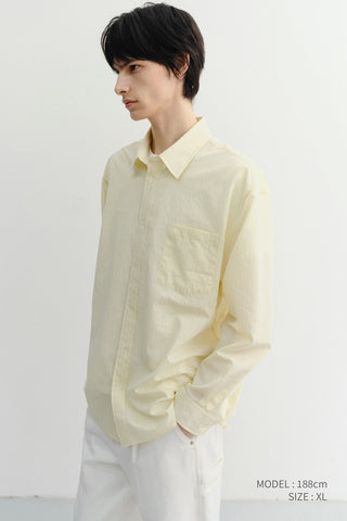 UNISEX SUMMER BREEZE STRIPED OVERSHIRT BUTTER