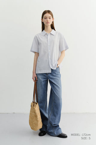 SUMMER RELAXED WIDE JEANS CLASSIC BLUE