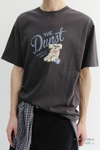 UNISEX DRAWING PUPPY T-SHIRT CHARCOAL GREY