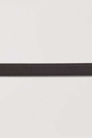 D-BUCKLE THIN LEATHER BELT ESPRESSO