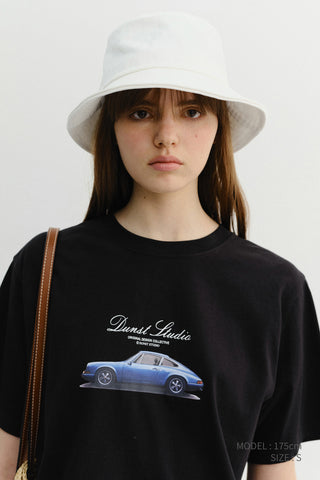 UNISEX SUMMER HOLIDAY CAR T-SHIRT BLACK