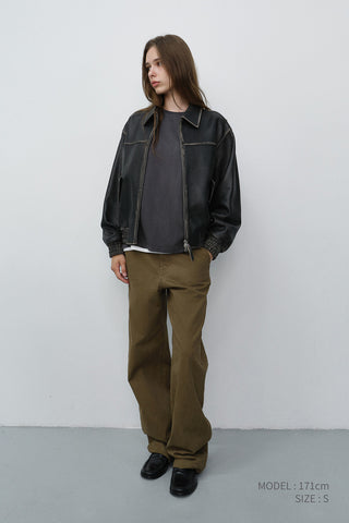 STRAIGHT CHINO SLACKS BEIGE