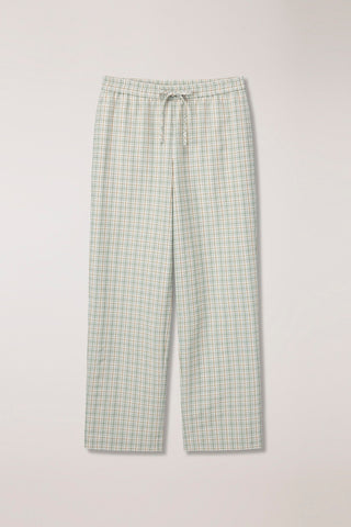UNISEX CHECKED PAJAMA SLACKS OLIVE CHECK