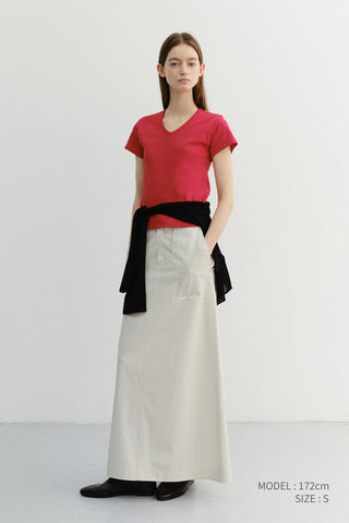 A-LINE MAXI SKIRT IVORY