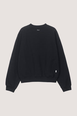 UNISEX DUNST LOGO CREASE SWEATSHIRT BLACK