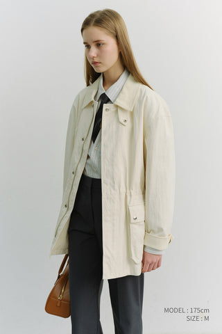 UNISEX COTTON CHORE JACKET OFF WHITE