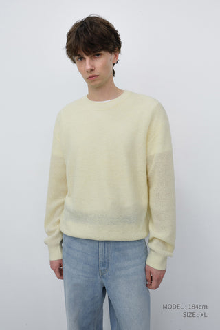 UNISEX HAIRLY SWEATER LEMON BUTTER