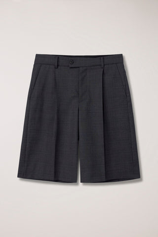 PLEATED BERMUDA SHORTS GREY