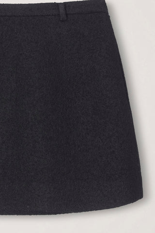 WOOL MINI SKIRT BLACK