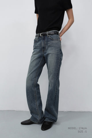 REFINED FLARED JEANS CLASSIC BLUE