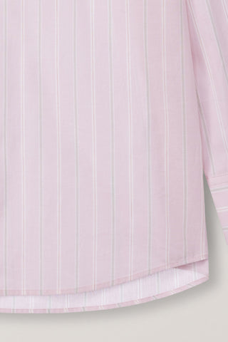 UNISEX OVERSIZED STRIPED SHIRT SOFT PINK STRIPE