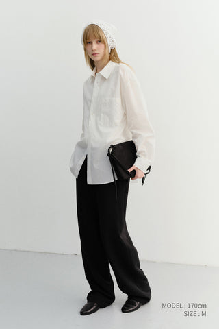UNISEX SUMMER BREEZE STRIPED OVERSHIRT WHITE