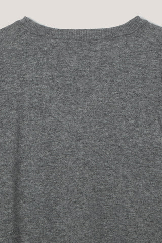 UNISEX SOFT V-NECK SWEATER MELANGE GREY