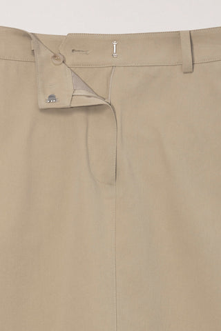 H-LINE COTTON LONG SKIRT BEIGE