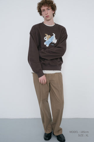 UNISEX PUPPY SWEATSHIRT BROWN